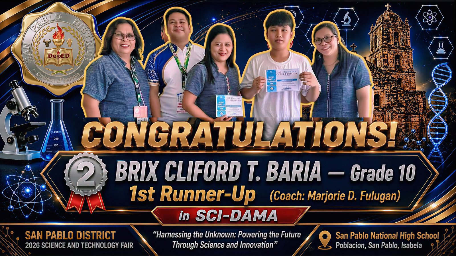 SCI-DAMA Grade 10 Achievement