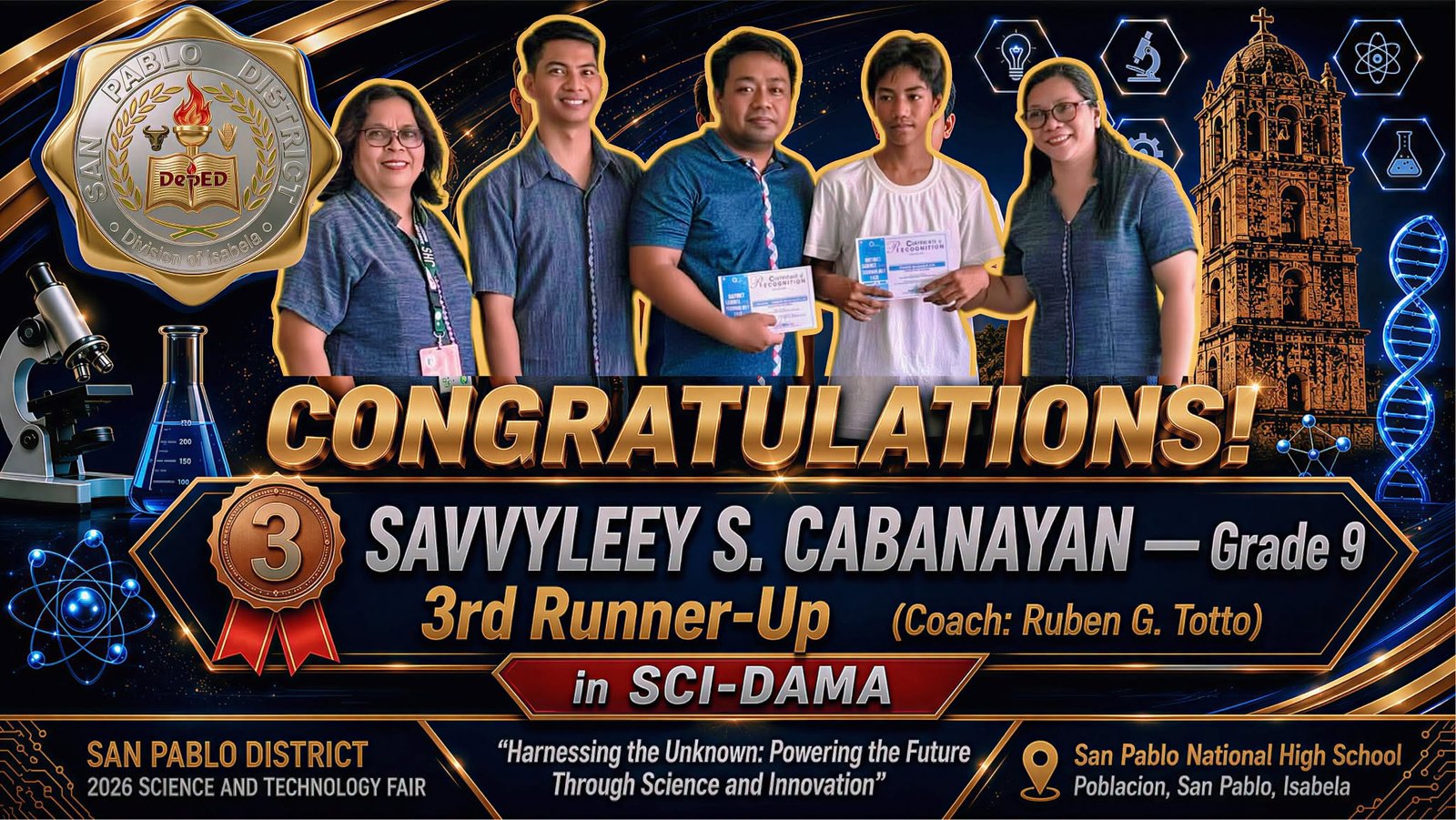 SCI-DAMA Grade 9 Achievement