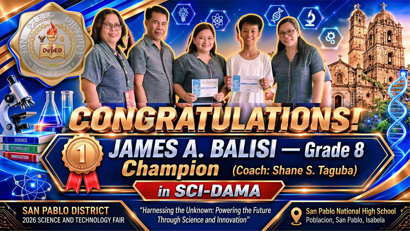 SCI-DAMA Grade 8 Champion